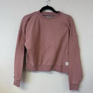Linksoul Crew Neck Long Sleeve Pullover Sweatshirt Mauve Brown Size XS